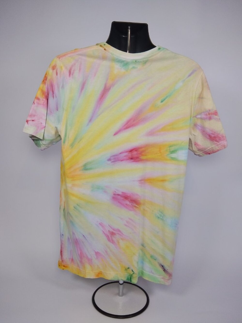 Large Unisex Bella-Canvas 3001C “Sunburst” Ice Dyed T-Shirt - Picture 2 of 2